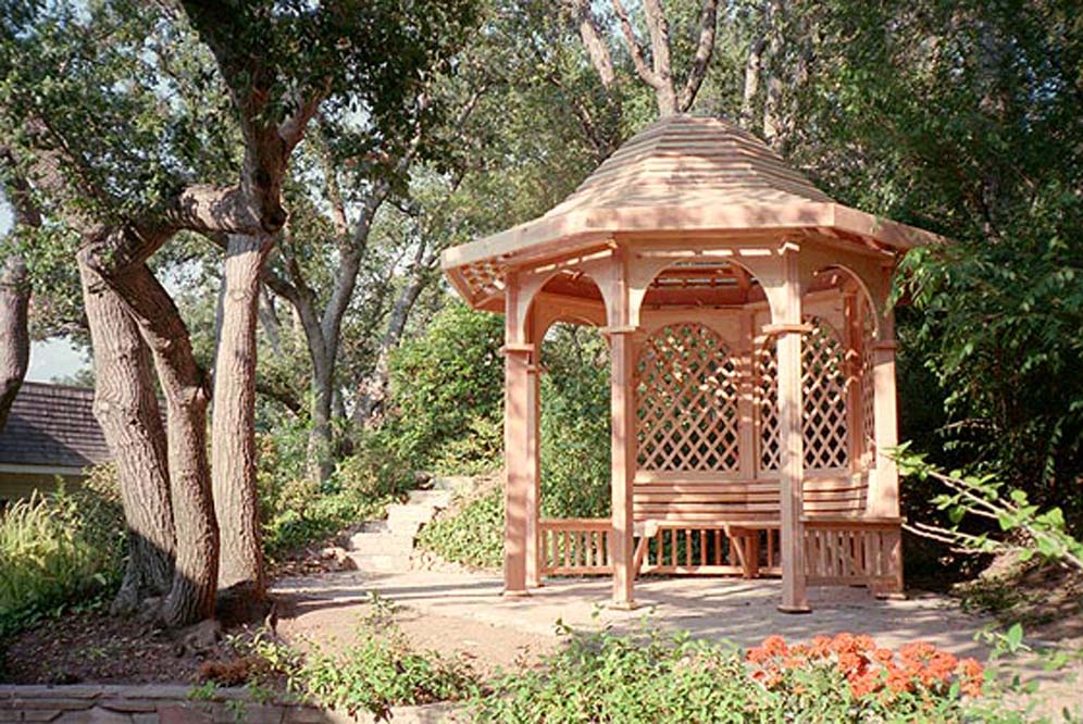 Natural Wood Finish Gazebo