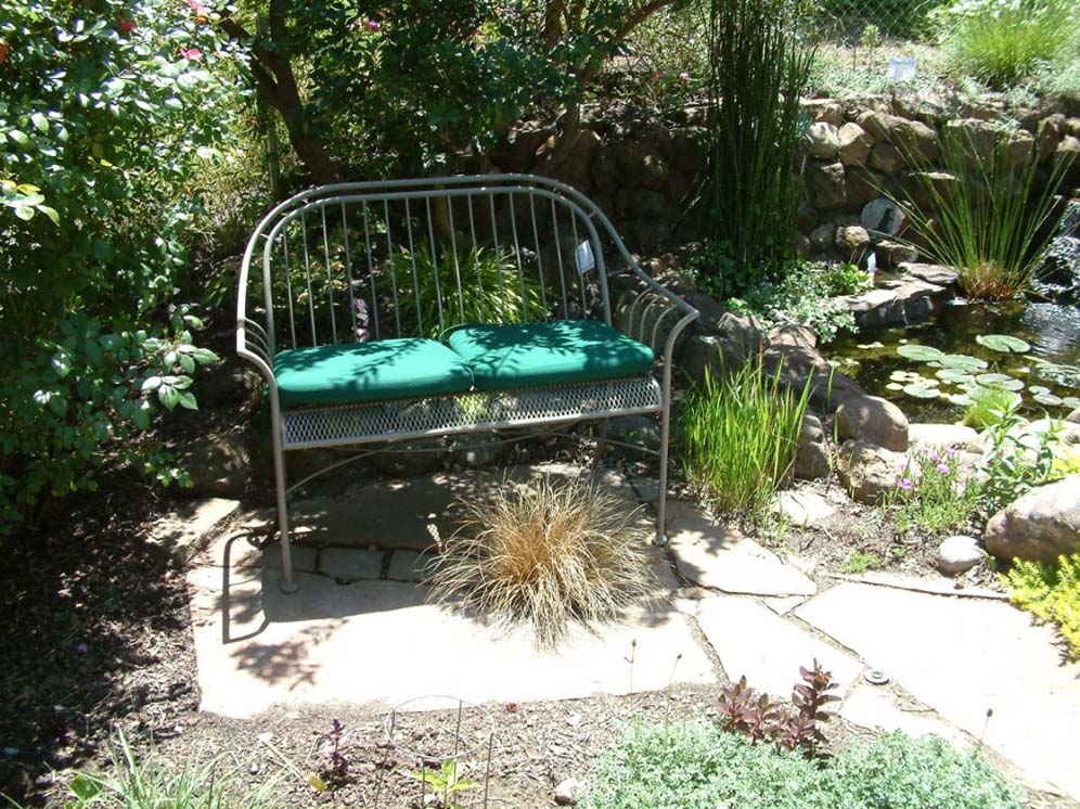 Bench and Grass for Foot Rest