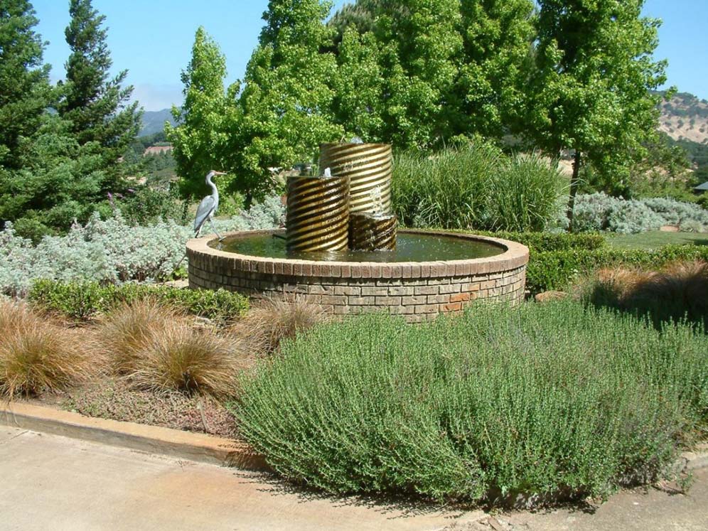 Crane and Water Feature