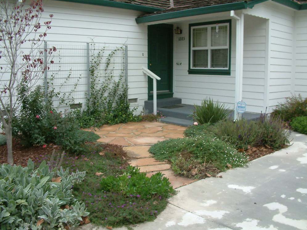 Front Door Entrance with Flagstone Fall